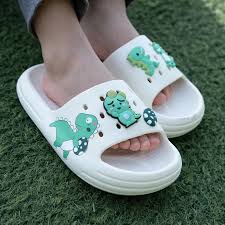 2023 Kids' Slippers with Cute Cartoon Charms Non-Slip Summer Thick EVA Soft  Soles Baby Silent Outdoor Slipper