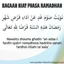 Niat Mengqodho Puasa Ramadhan