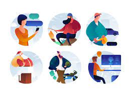 People Icons Illustration Character Design People Icon Icon Illustration