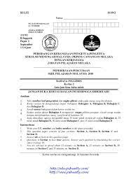 Tulis nombor kad pengenalan atau nombor surat beranak dan angka giliran kamu pada petak yang disediakan. Edu Joshuatly Com Melaka Spm Trial 2010 English Set 1 W Ans