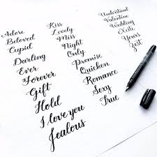 Calligraphy With Capital Letters Video Freebies Brush Lettering Alphabet Hand Lettering Alphabet Calligraphy Words