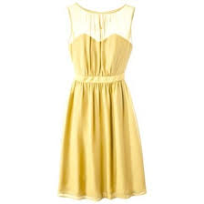 Tevolio Women S Chiffon Illusion Sleeveless Dress Fashion Colors Target Chiffon Dress Short Yellow Bridesmaid Dresses Sleeveless Bridesmaid Dresses