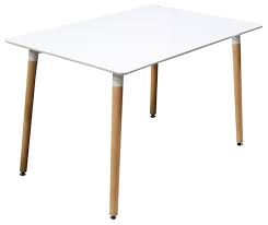 Be sure to look through all of the modern chairs to suit your new table and provide plenty of seating for your guests. Mirage Mid Century Modern White Dining Table Scandinavian Dining Tables By Furniture Import Export Inc Houzz