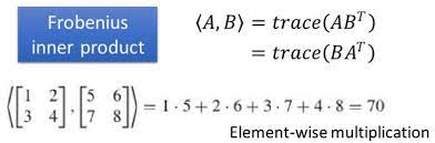 The space of square real n ×n matrices can be equipped with the frobenius inner product deﬁned by < a,b > f = tr(atb), for which we have the associated norm that satisﬁes a 2 f =< a,a > f. Conv Example Xls Part 1 2017 Deep Learning Course Forums