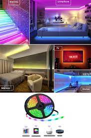 Wifi Led Strip Light Color Changing Smart Wifi Led Strip Light Works With Android And Ios Ifttt Google Assistant And Alexa 16 4ft Rgb Color Changing For Bedro In 2021 Led Lighting Bedroom Strip