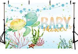 Printed circles are printed on 1 side only. Buy Mehofoto 7x5ft Ocean Baby Shower Photography Backdrop Under The Sea Sea Turtle Boy Party Decoration Starfish Ocean Theme Baby Shower Photo Studio Booth Background Banner For Cake Table Supplies Online In