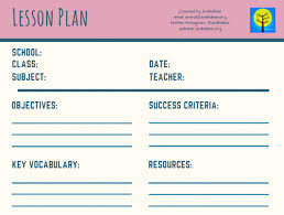 This one is provided by walle packaging. 13 Free Lesson Plan Templates For Teachers