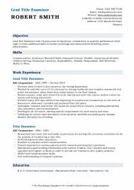 You should always include a cover letter, unless the job advertisement clearly says not to. Title Examiner Resume Samples Qwikresume