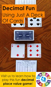 In This Quick And Easy Game Students Compete Against One Another To Form The Highest Decimal Number Using Playing Cards This Gam Decimals Math Decimals Math