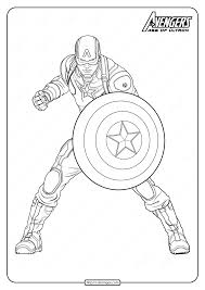 The printable pages capture the powerful character in all its glory. Marvel Avengers Captan America Pdf Coloring Pages