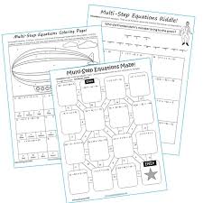 A really great activity for allowing students to understand the concepts of the literal equations. Multi Step Equations Maze Riddle Color By Number Coloring Page Activity