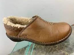 Ugg Betty Brown Leather Slip Casual Shearling Loafer Split Toe Clogs Womens 6 Ebay