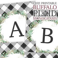 The great collection of buffalo plaid wallpaper for desktop, laptop and mobiles. Free Printable Buffalo Plaid Monograms The Cottage Market