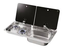 gas stove with sink and double lid for
