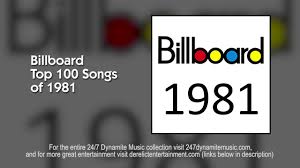 Billboard Top 100 Songs Of 1981 Tracks 1 20