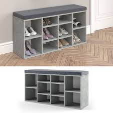 Vicco Schuhschrank 10 Schuhe Schuhbank Schrank Regal Auflage Sitzbank Beton Ebay Sitzbank Weiss Schuhbank Schrank Bank