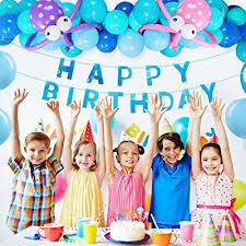 Under the sea themed decorations. Buy Xddias Boys Girls Ocean Themed Birthday Party Decorations Under The Sea Party Supplies Marine Animals Balloon With Happy Birthday Banners Decor For 1st Kids Baby Shower Online In Indonesia B08jvdjvy7