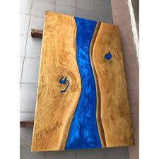 This beautiful table is made from 2 inch thick solid walnut. Chengal Epoxy River Tabletop Dining Table Shopee Malaysia