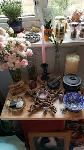 Part Of Aerisian Faith Is Maintaining A Family Altar To Honour House Gods The House Gods Are Those Deities That Family Witches Altar Wiccan Altar Witchy Decor
