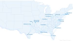 The airline's first four target cities will be tampa, florida, new orleans, louisiana; Pyhr3necc Dtem