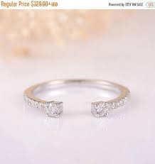 Open Eternity Band Wedding Band Woman White Gold Stacking Conflict Free Diamond Cuff Ring Wedding Bridal Ring Set Matching Unique Minimalist Black Diamond Ring Engagement Diamond Wedding Bands Unique Black Diamond