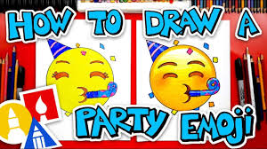 How To Draw The Party Emoji Face Spotlight Emoji Party Art For Kids Hub Emoji Faces