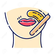 Using cold water, clean the upper lip. Upper Lip Waxing Beige Color Icon Female Facial Hair Removal Royalty Free Cliparts Vectors And Stock Illustration Image 133528163