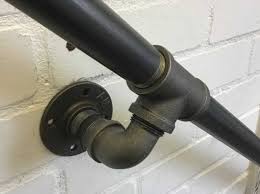 We all know that an industrial railing isn't sexy, but industrial safety guard rails get the job done. Stair Rail Industrial Pipe Handrail Staircase With Steel Rail Modern Rail In Attic Stairs Safety Hand Rail Grab Rail Hallway Vintage Rai In Evesham Worcestershire Freeads