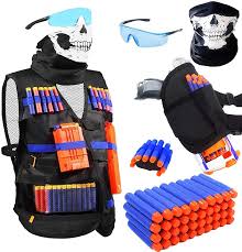 Nerf gun rack backlite by led's. Amazon Com Taveki Tactical Vest Kit Compatible For Nerf Guns For Boys N Elite Series With Foam Darts For Kids Toys Games