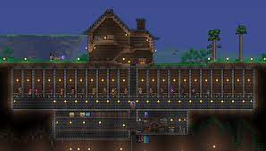A base for pre hardmode. My Very Early Hardmode Base Is As Dehumanizing As It Is Functional Terraria House Design Terraria House Ideas Terrarium Base