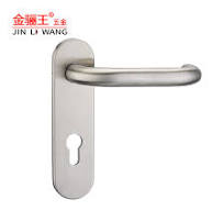 China Manufacturer European Market Door Hardware Ss201 SS304 Stainless  Steel Hollow Tube Lever Plate Handles Steel Door Handle OEM ODM