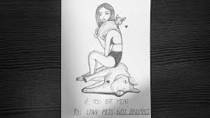 This art lesson is meant for younger artists but still fun for everyone! Save Animals Poster Stop Animal Abuse We Stand Against Animal Cruelty Pencil Drawing Youtube