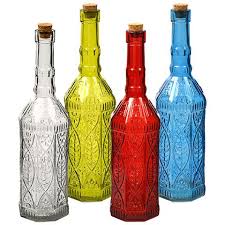 Square Vintage Style Glass Bottles With Cork Stoppers 12x3 125 In Glass Bottles For Sale Bottles Decoration Colored Glass Bottles