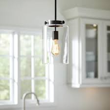 Home Decorators Collection 1 Light Oil Rubbed Bronze Mini Pendant With Clear Glass Shade 27129 The Home Depot Oil Rubbed Bronze Light Fixtures Bronze Pendant Light Glass Pendant Light
