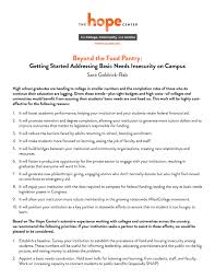 But the data are clear. Food Insecurity On College Campuses Community Commons