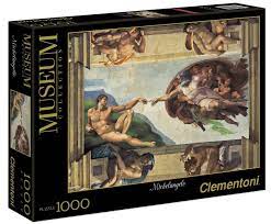 $22.00 + shipping + shipping + shipping. Clementoni Museum Collection Michelangelo Creation Of Man 1000 Piece Jigsaw Puzzle Puzzlesnz