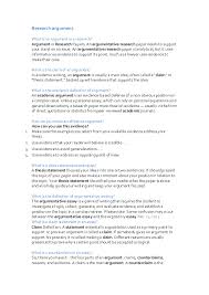 A thesis statement gives your reader a preview of your paper's content by laying out your central idea and expressing an informed, reasoned answer to. Doc Research Arguments Docx Irwanmazwan Ibrahim Academia Edu