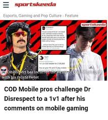 Check spelling or type a new query. Cod Mobile Memes Dr Disrespect Vs Iferg I Ve Got 3 State Of The Art 1ms Speed Color Calibrated Monitors Staring At Me A Keyboard With Titan Switch Optical Keystrokes And A Mouse