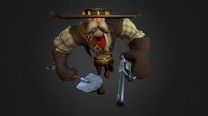 Low Poly Cowboy Character By Tim Moreels 3d Model Character Modeling 3d Model Low Poly