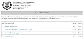 Penolong pegawai tadbir n29 2. Tentang Seseorang Iklan Jawatan Kosong Spa Negeri Kedah