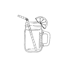 Mason Jar Image Outline Digital Clipart Png Jpg Hand Drawn Limited Commercial Instant Mason Jar Clip Art Bullet Journal Cover Ideas Mason Jar Image
