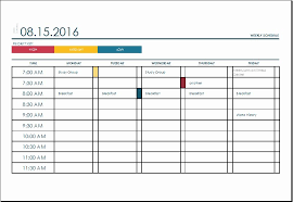 Monthly Schedule Template Excel Inspirational Ms Excel Weekly College Tasks Sc Weekly Schedule Template Excel Monthly Schedule Template Daily Schedule Template