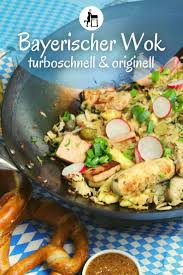 Bayerischer Wok Mit Leberkas Weisswurst Schupfnudeln Sauerkraut Rezept Schupfnudeln Mit Sauerkraut Wok Gerichte Lebensmittel Essen