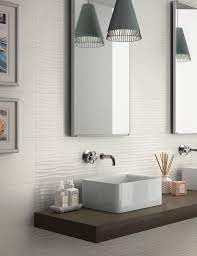 Rivestimento Bagno Bianco Satinato Surf Wave White Naturale 29 2x58 6 Rettificato Bagno Minimalista Arredamento Bagno Bagno
