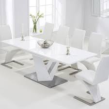white gloss dining table