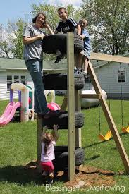 Tire Climbing Tower Kinderspiel Im Freine Spielplatz Im Freien Reifen