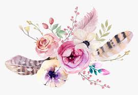 Watercolor feathers, colorful feathers clipart pack, tribal feathers illustration, unique feathers wall art, eps, ai, svg, sillhouette files. Watercolor Flower With Feathers Png Transparent Png Kindpng