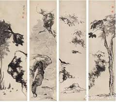Chinese art / 魚圖軸 八大山人, love the use of keeping empty space. å…«å¤§å±±äºº èŠ±é¸Ÿå››æ¡å± å°†äº®ç›¸ä¸­å›½å˜‰å¾·2016å¹´ç§‹æ‹ æ‹åœºå¿«é€' é›…æ˜Œæ–°é—»