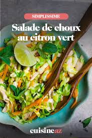 Salade De Choux Au Citron Vert Recette En 2020 Salade De Chou Choux Recette Chou