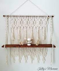 Bohemian macrame wall hanging diy pinterest room decor. Xl Macrame Shelf Wall Hanging Antoinette Wall Art Living Room Decor Bedroom Decor Boho Traditional Modern Wedding Macrame Wall Art Macrame Wall Hanging Diy Macrame Wall Hanging